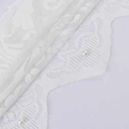 LaceÉclat - Rideau Transparent en Dentelle Blanche pour une Élégance Délicate - Rynova