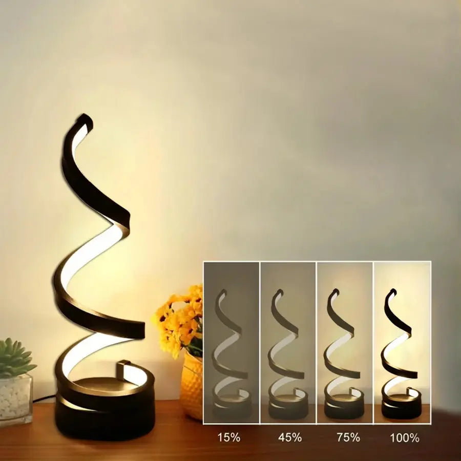 LumiSpirale - Lampe de Bureau Moderne à Intensité Réglable - Rynova