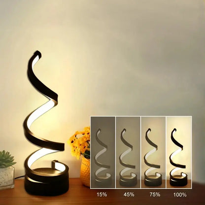LumiSpirale - Lampe de Bureau Moderne à Intensité Réglable - Rynova