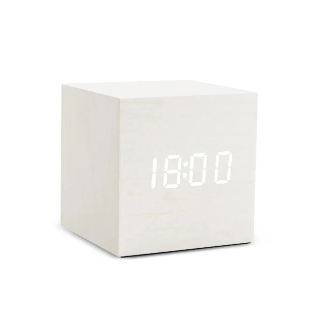 ClimaHorloge – Horloge LED en bois avec affichage de la température et contrôle sonore - Rynova