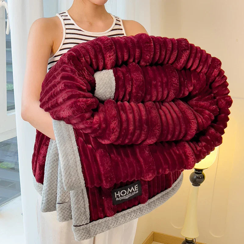 CocoonDouceur – Plaid en Laine Épaissie pour Confort à Domicile - Rynova