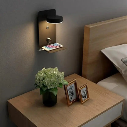 Lumière Élégante - Lampe de Chevet avec Port USB pour un Confort Moderne - Rynova