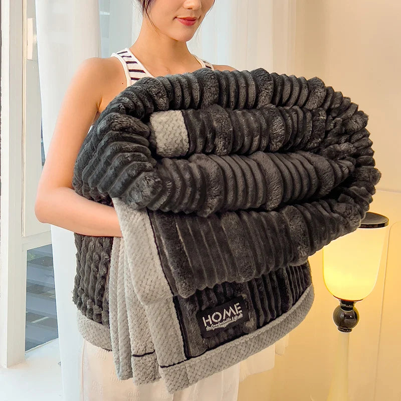 CocoonDouceur – Plaid en Laine Épaissie pour Confort à Domicile - Rynova