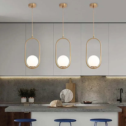 LuxeÉclat - Lustre LED Doré Élégant pour Cuisine - Rynova