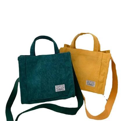 VeloutéTendance – Sac Fourre-Tout Femme en Velours Côtelé Compact et Élégant - Rynova