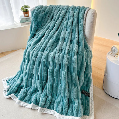NordicLuxe - Couverture en Fourrure Imitation pour Lit et Salon - Rynova