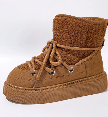HiverChic - Bottes courtes en laine confortables et antidérapantes - Rynova