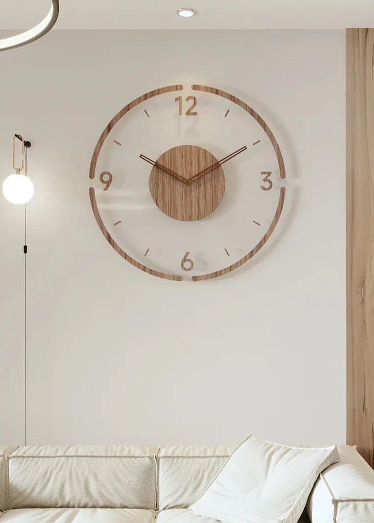 ÉléganceNordique – Horloge Murale Minimaliste en Bois - Rynova