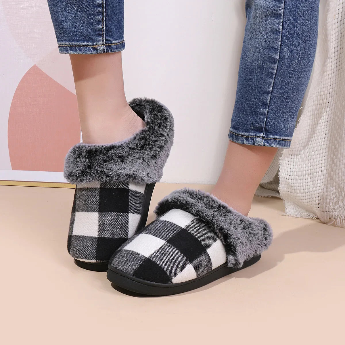 ChaleurDouce - Chaussons d'hiver anti-glisse pour enfants - Rynova