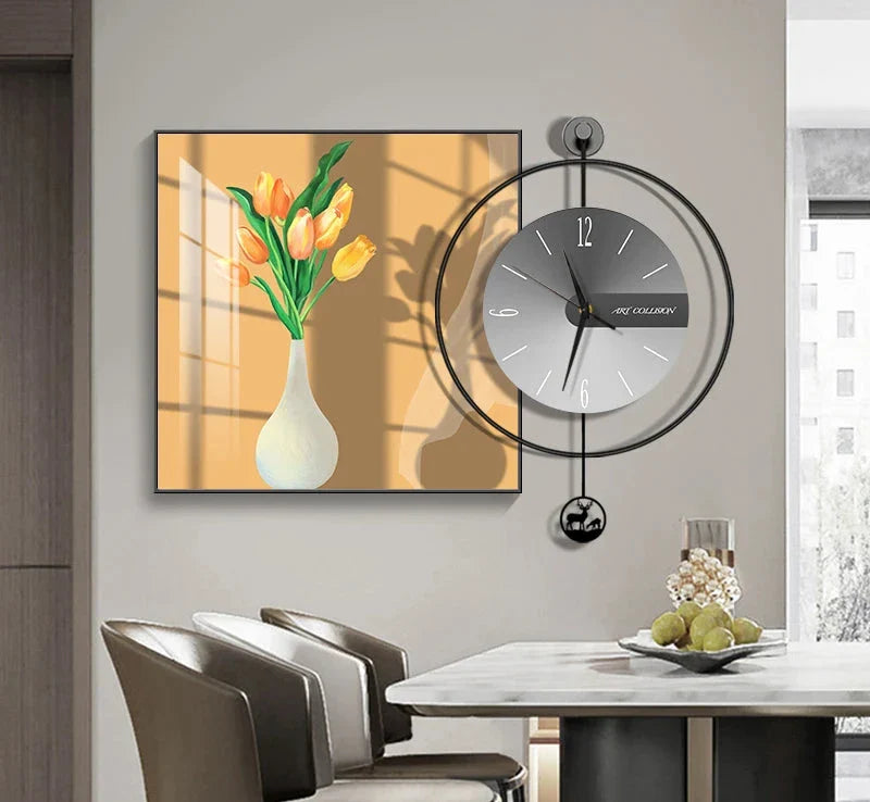 Horloge Élégance Moderne – Horloge Murale Créative et Chic - Rynova