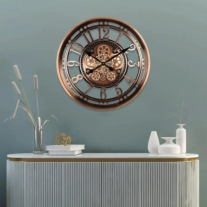 Horloge Vintage Cuivre – Élégance Industrielle pour Bureau et Maison - Rynova