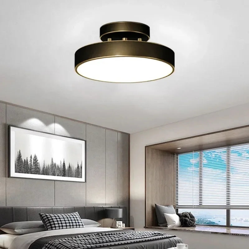 ÉclatCuivre – Lustre Cuivre Rond pour Entrée et Chambre - Rynova