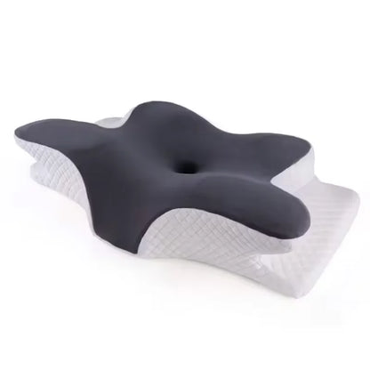 Oreiller Mémoire de Forme Papillon RelaxNeck - Soulagement des Douleurs Cervicales et Confort Orthopédique - Rynova