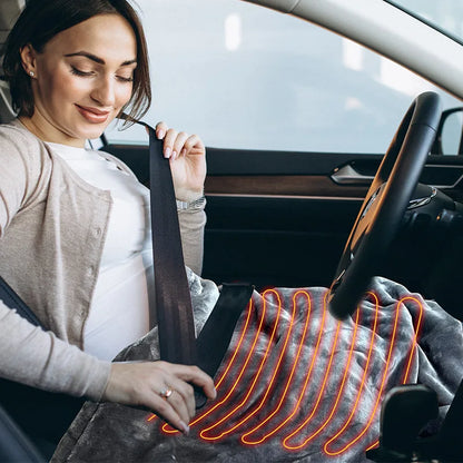 ChauffRider – Plaid Chauffant pour Voiture avec Minuterie et 9 Niveaux de Chaleur - Rynova