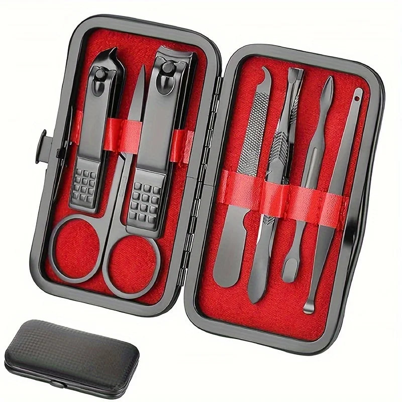 KitManucurePro - Trousse de Coupe-Ongles Professionnelle 7-24pcs Ultra-Affûtée pour Hommes et Femmes - Soins Solides de Pédicure - Rynova