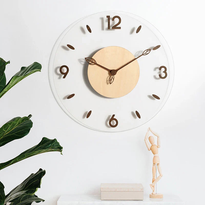 Horloge Murale Noisera – Élégance Naturelle en Bois de Noyer - Rynova