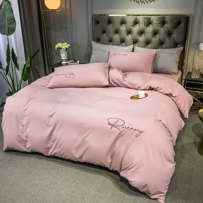 EmbroiLuxe - Housse de Couette Élégante en Tissu Premium - Rynova