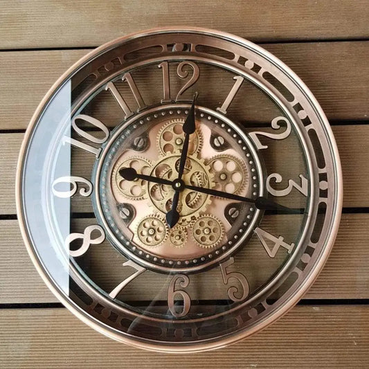 Horloge Vintage Cuivre – Élégance Industrielle pour Bureau et Maison - Rynova