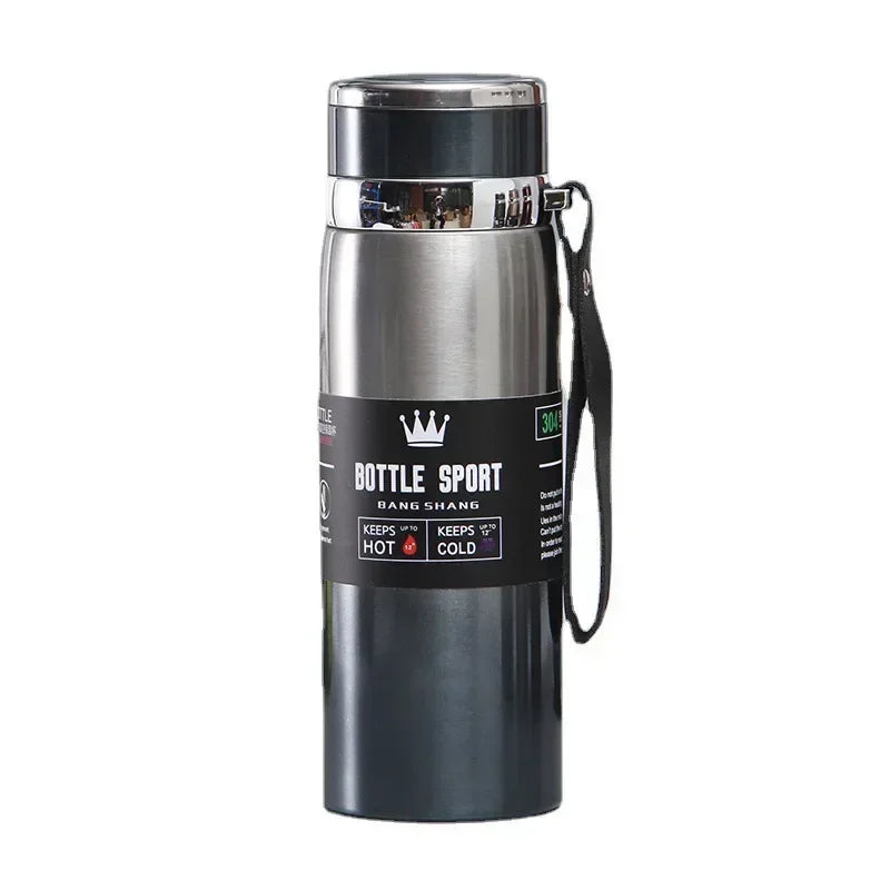 Thermos en acier inoxydable 1L – Bouteille isotherme pour garder l'eau froide et chaude, thé, café - Rynova