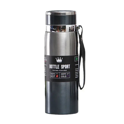 Thermos en acier inoxydable 1L – Bouteille isotherme pour garder l'eau froide et chaude, thé, café - Rynova