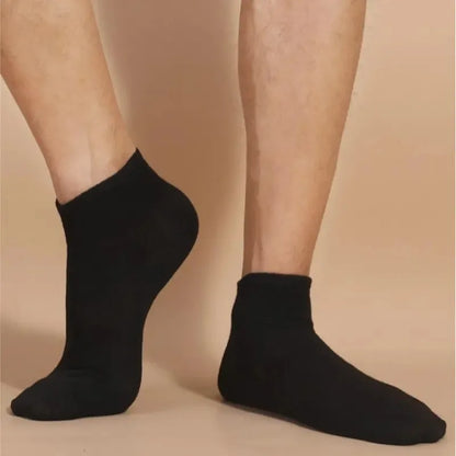 Chaussettes Bateau Unisexes - Lot de 10 Paires, Couleur Unie, Légères, Respirantes, Anti-Odeur et Absorbantes de Transpiration - Rynova