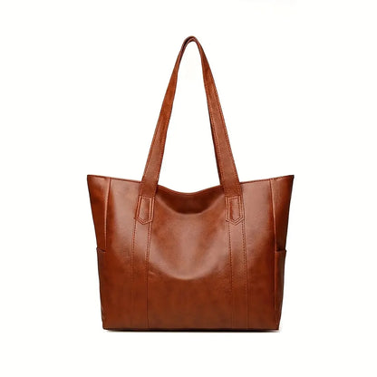 Sac à Main Élégance – Grand Tote Rétro en Similicuir Vegan pour Femmes, Sac Bandoulière Vintage pour le Quotidien - Rynova