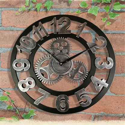 ÉpoqueBois – Horloge Murale Rétro en Bois au Style Européen - Rynova