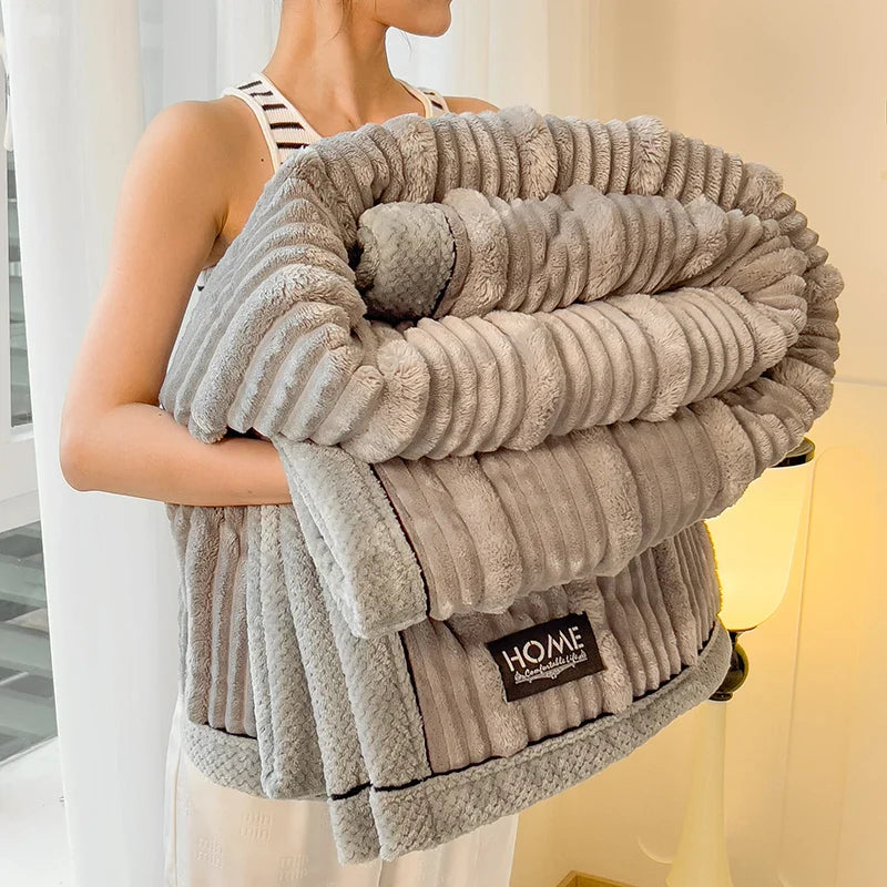 CocoonDouceur – Plaid en Laine Épaissie pour Confort à Domicile - Rynova