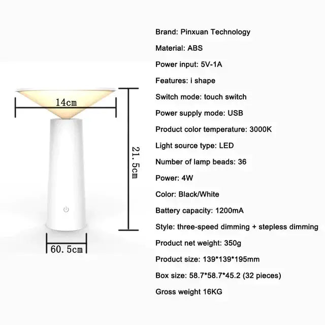 LumièreLibérée - Lampe de Table Sans Fil - Rynova