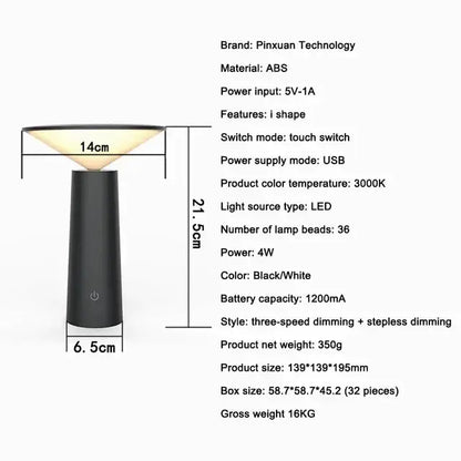 LumièreLibérée - Lampe de Table Sans Fil - Rynova