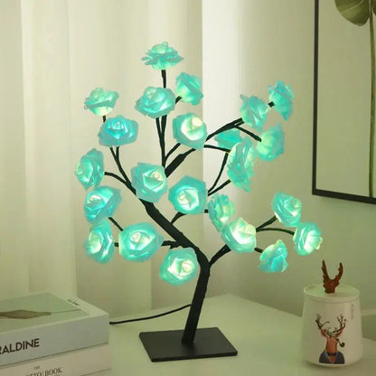 FleurLumière - Lampe de Table Éclairante en Forme de Rose - Rynova