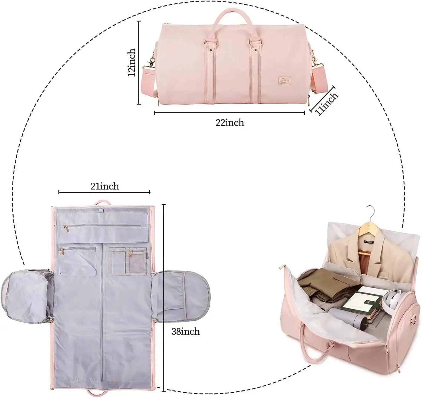 TravelEase - Sac de voyage convertible 2-en-1 - Rynova