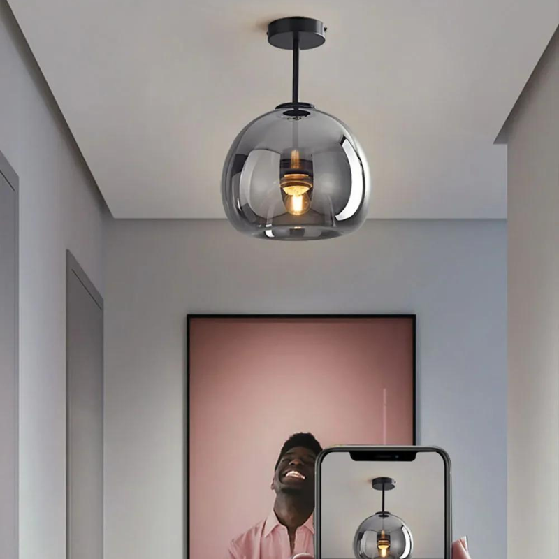 VerreLumi - Plafonnier LED en Verre Moderne | Éclairage Sophistiqué - Rynova