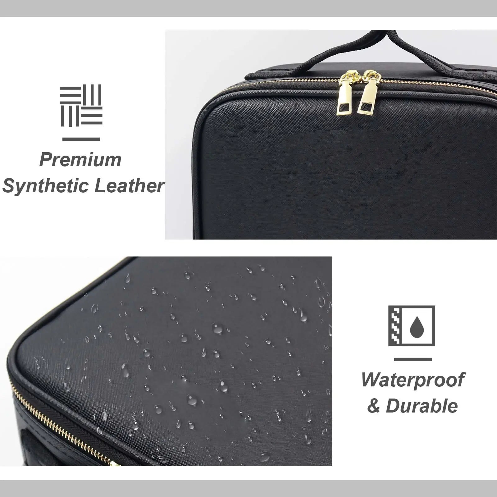 ÉclatVoyage - Trousse de Maquillage de Voyage avec Miroir LED - Rynova