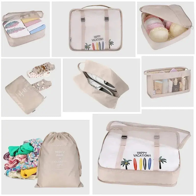 OrganisateurVoyage - Ensemble de 8 Sacs de Voyage Grande Capacité - Rynova