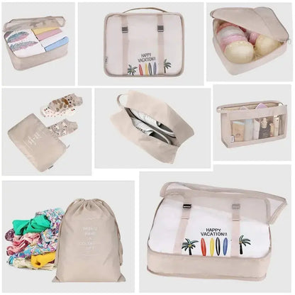 OrganisateurVoyage - Ensemble de 8 Sacs de Voyage Grande Capacité - Rynova