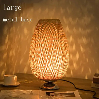 Bambou Vintage – Lampe de Table Écologique en Bambou Naturel - Rynova