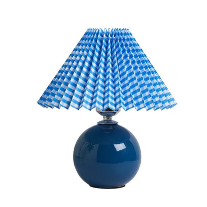 ÉléganceRétro - Lampe de Table Vintage avec Abat-Jour Plissé - Rynova