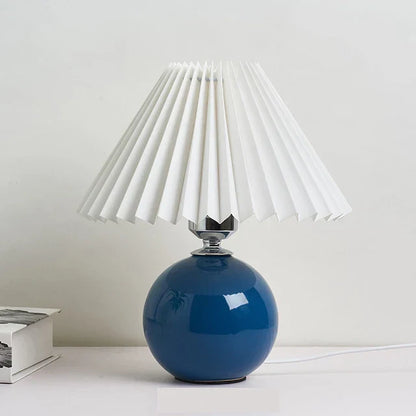 ÉléganceRétro - Lampe de Table Vintage avec Abat-Jour Plissé - Rynova