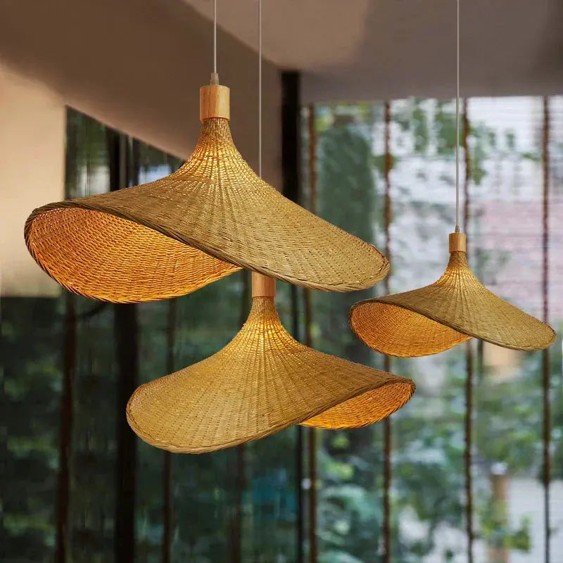 EcoLumière - Suspension en Bambou Tressé - Rynova