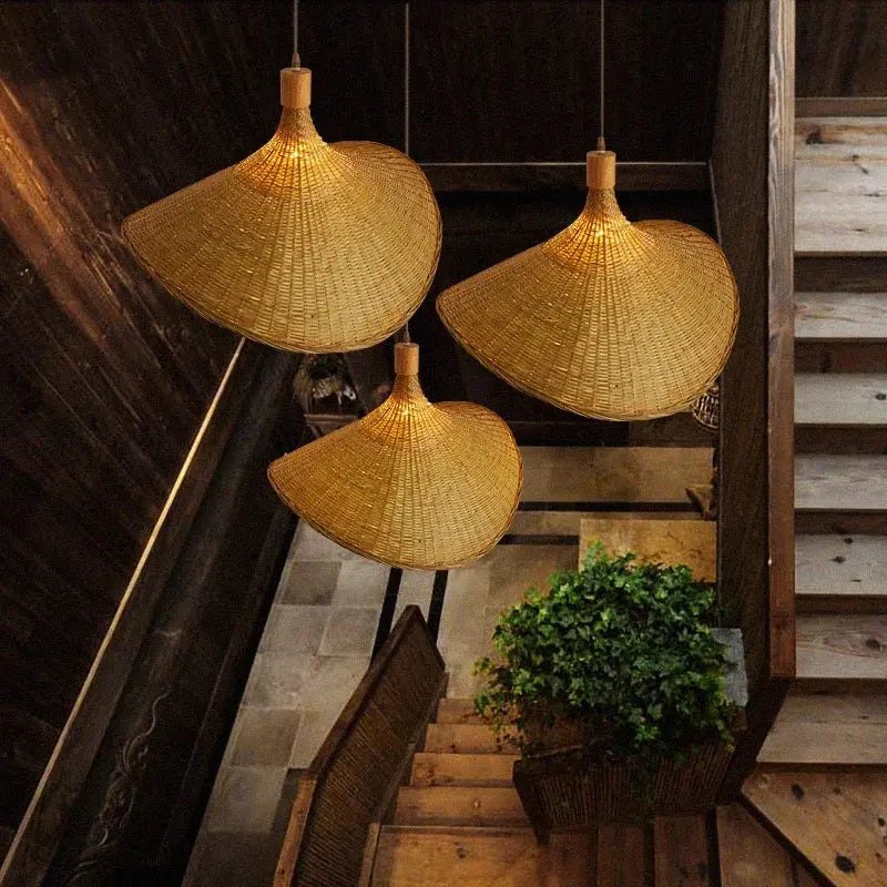 EcoLumière - Suspension en Bambou Tressé - Rynova