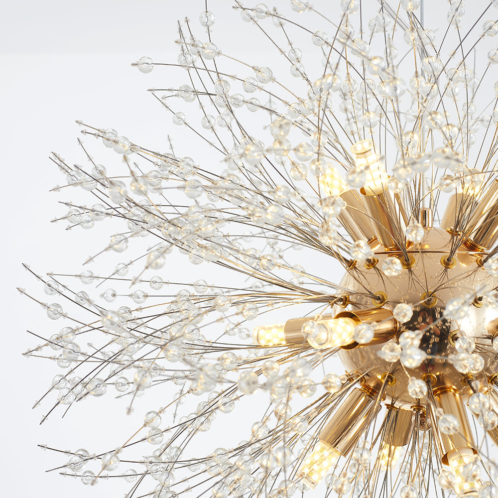 LunaBrillante - Suspension LED Design Métal Blanc & Doré pour une Ambiance Raffinée - Rynova