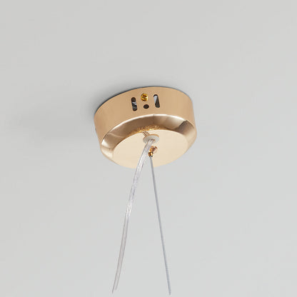 LunaBrillante - Suspension LED Design Métal Blanc & Doré pour une Ambiance Raffinée - Rynova