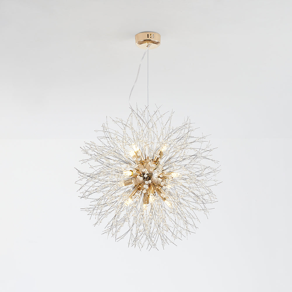 LunaBrillante - Suspension LED Design Métal Blanc & Doré pour une Ambiance Raffinée - Rynova