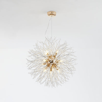 LunaBrillante - Suspension LED Design Métal Blanc & Doré pour une Ambiance Raffinée - Rynova
