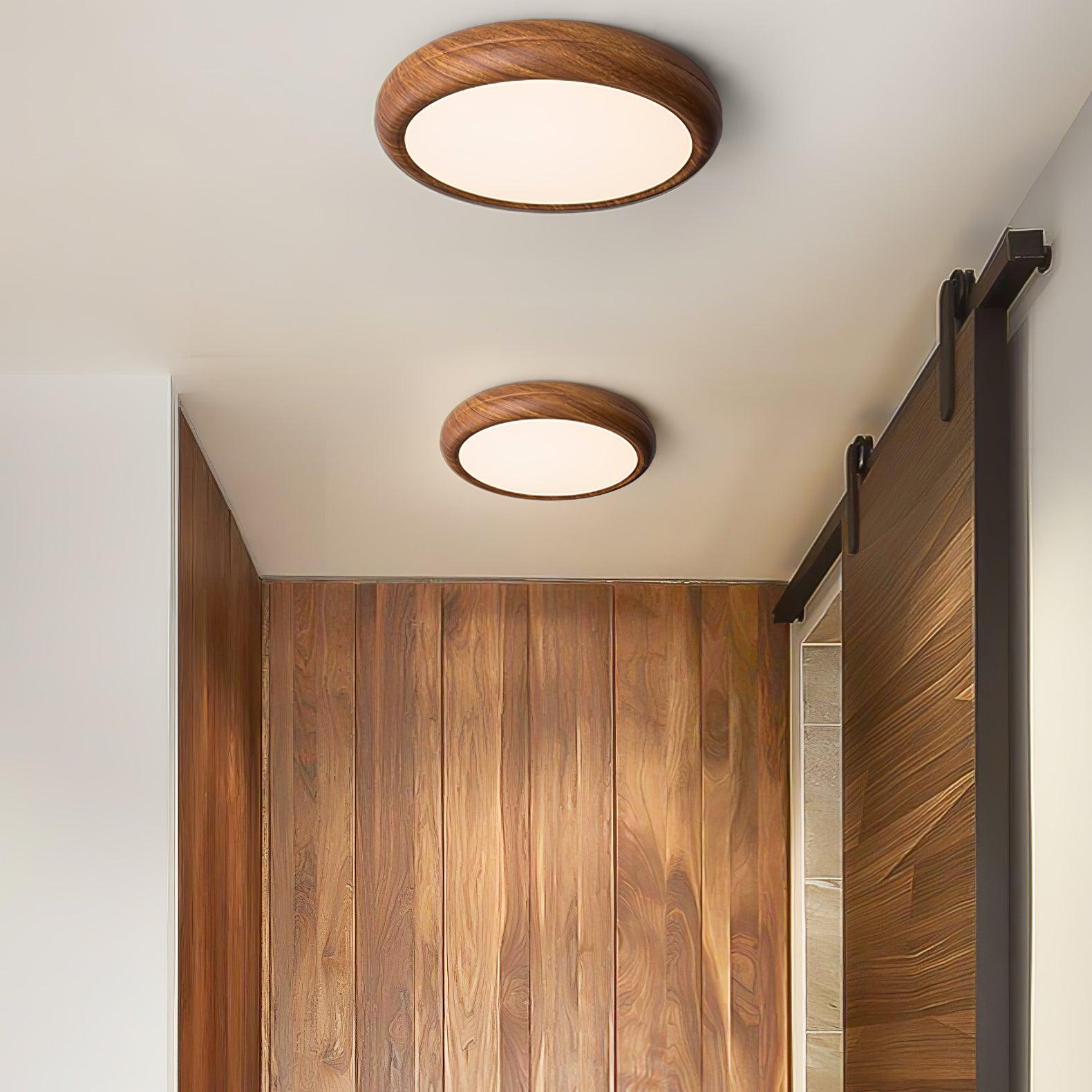LumiNord – Plafonnier en Bois Naturel avec LED Intégrée - Rynova