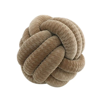 Coussin de lancer en balles nouées décoratives PlushKnot - Rynova
