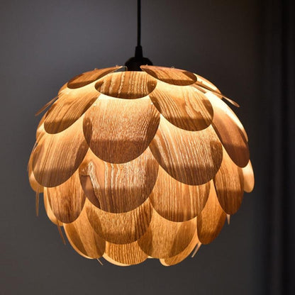 AnanasChic – Lampe suspendue en bois naturel - Rynova