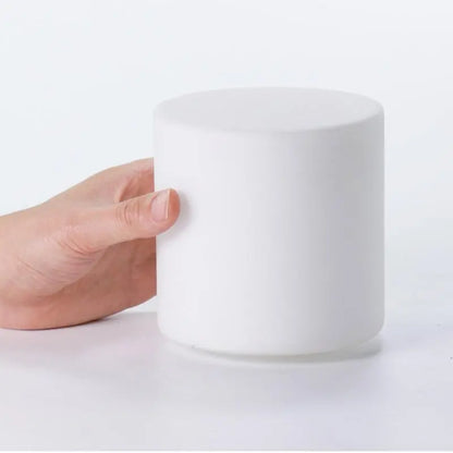 LumiGlow - Mini Lampe de Table en Verre Cylindrique avec Éclairage Activé par Touche à 360 Degrés - Rynova