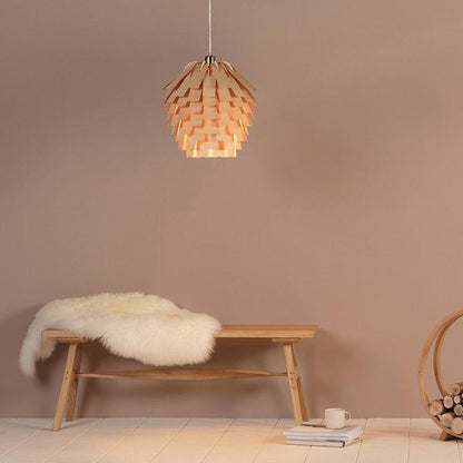 CharmesArtichaut – Lampe suspendue rustique en bois - Rynova